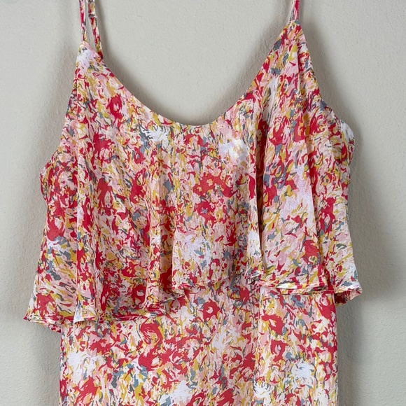 BCBGeneration Floral Asymmetrical Dress - Pink and White - Picture 2 of 9